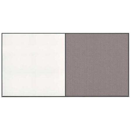 United Visual Products Enclosed Corkboard, 1 Door, 60"x36", 4" Fra UV3410-SATIN-BUFF